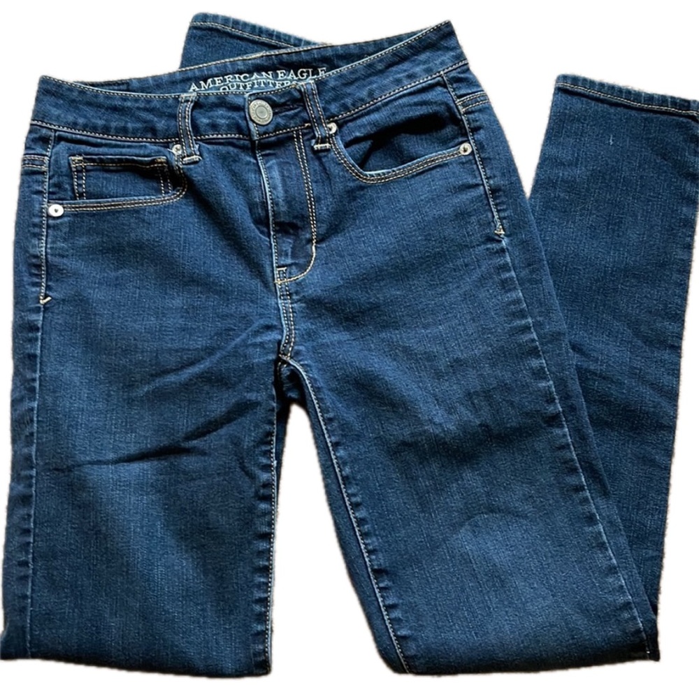 AEO American Eagle Outfitters Hi Rise Skinny Denim Jeans size 2